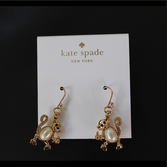 kate spade monkey earrings
